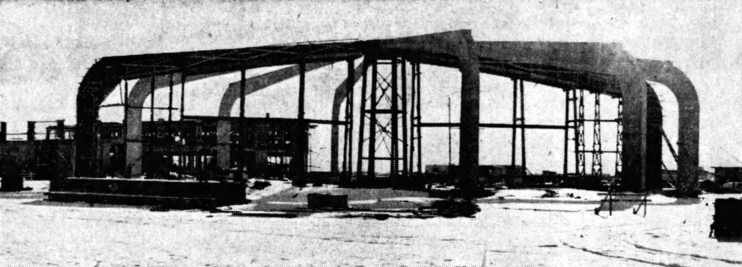 Billings West High School construction, December 1958